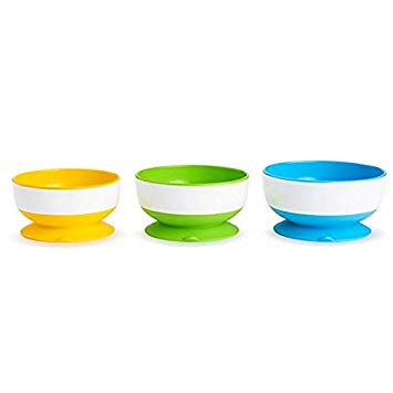 Munchkin Stay Put Suction Bowl, 3 Count (2pk)