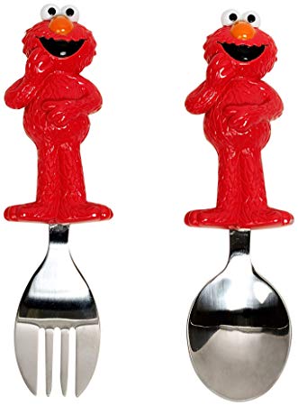 Munchkin Sesame Street Toddler Fork and Spoon, Elmo