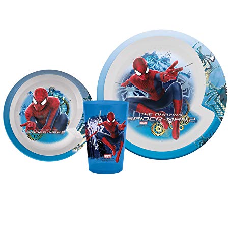 Zak Designs Amazing Spiderman 2 3-Piece Dinnerware Set
