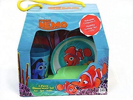 Disney Finding Nemo Dinnerware : 3-pcs Kids Dinnerware