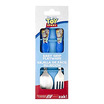 Disney Toy Story Easy Grip Toddler Fork and Spoon Flatware Set