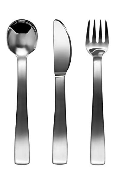 Cutelery Children's Stainless Steel Silverware Transition (3 to 6 yrs old) set: Spoon, Fork and Knife