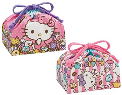 Sanrio Hello Kitty Design Reusable 2 Lunch Bags a Pack (size: W11.5