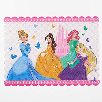 Disney Princesses Placemat Cinderella Ariel Belle Rapunzal 18
