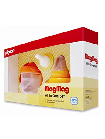 Pigeon MagMag Baby Drinking Cup All in One Set Step 1, 2, 3