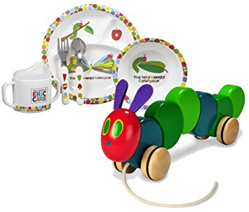 Eric Carle 5 Piece Feeding Set with Pull Toy