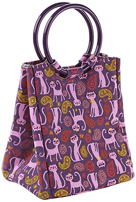 Fit & Fresh Kids' Lauren Insulated Lunch Bag, Paisley Cat